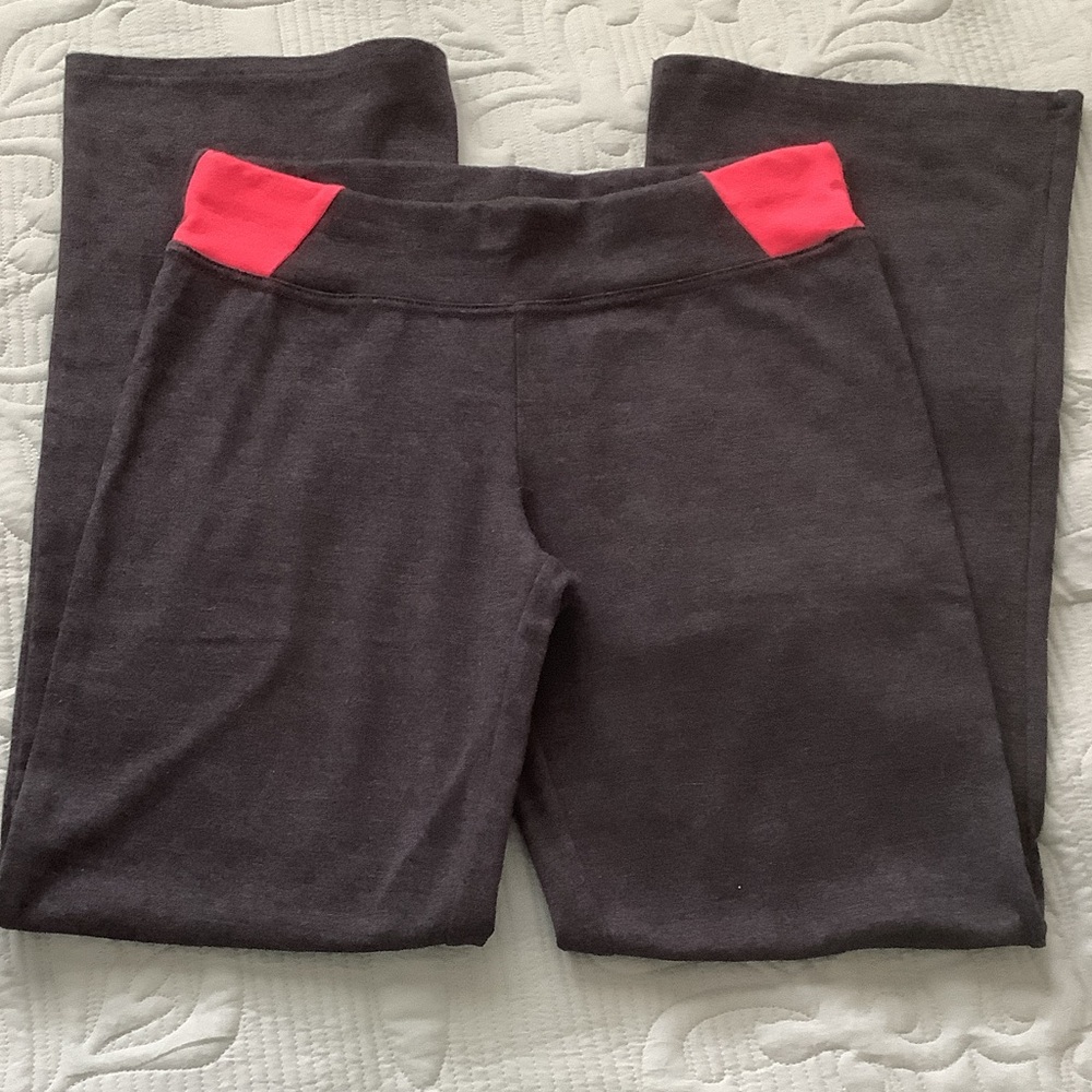 GW Sport Dark Gray Mid-Rise Yoga Pants with Slightly Flared Leg NWOT
